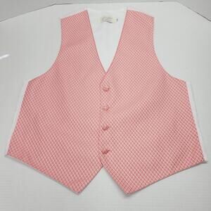 JEAN YAES PARIS Pour L Homme Medium Formal Wedding Tuxedo Prom Vest Salmon Coral